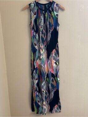 Hilton Hollis Dress XS Maxi Sleeveless Colorful Resort Vacation Summer Office